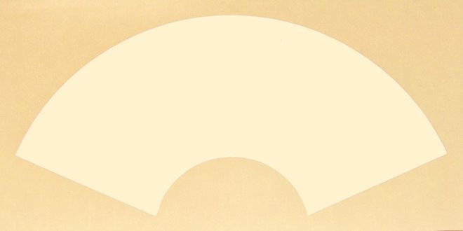 Mounted Fan Rice Paper (Yellow-White) - 13" x 26"