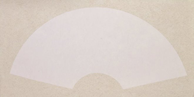 Mounted Fan Rice Paper (Beige-White) - 13" x 26"