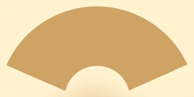 Mounted Fan Rice Paper (Yellow-Orange) - 13" x 26"