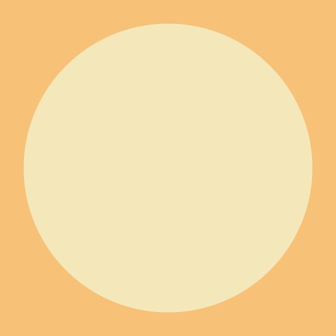 Mounted Circle Rice Paper (Beige-Orange) - 13"