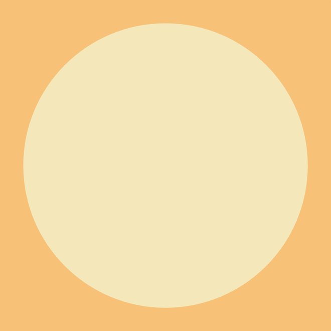 Mounted Circle Rice Paper (Yellow-Orange) - 13"