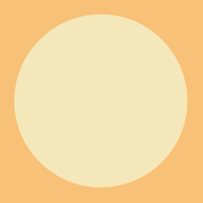 Papier de riz cercle monté - 15" (Beige-Orange)
