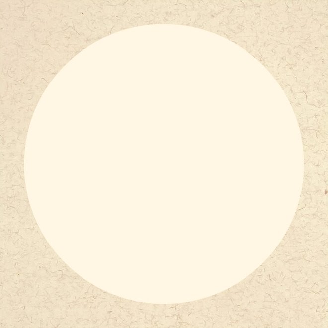 Mounted Circle Rice Paper (Beige-White) - 19"