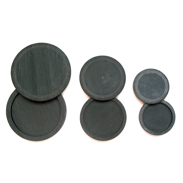 Round Ink Stone With Cover - 3"
