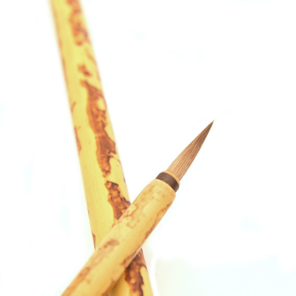 Pinceau Aquarelle Bambou - Chèvre Marron Et Poils Métis #10