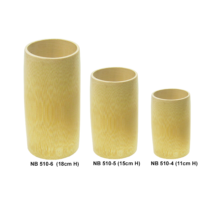 Bamboo Jar Brush Holder - 15 cm