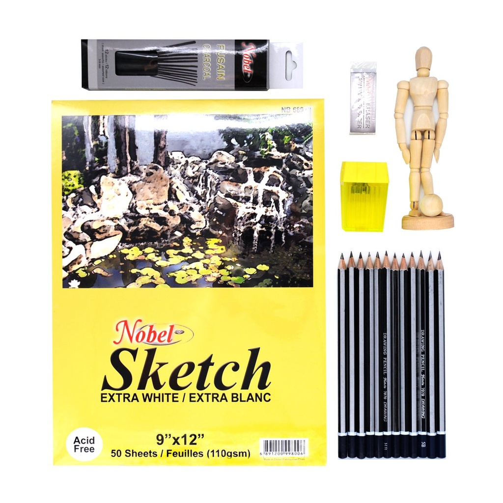 Basic Sketching Set with Willow Charcoal