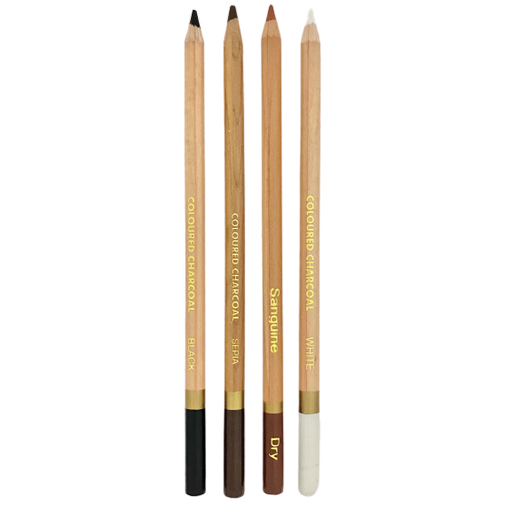 [FC 705-2] Crayons de couleur fusain - Sépia