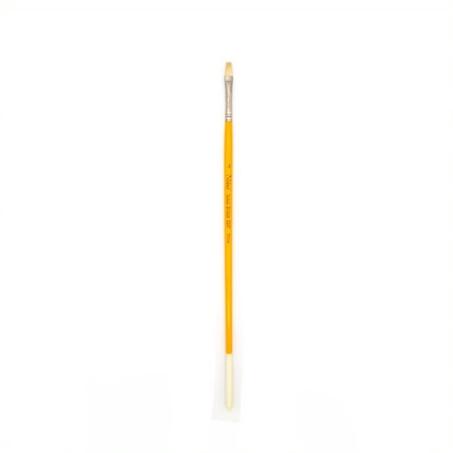 [NB 655F-3] Nobel - White Hog Bristle Brush with Long Handle - Flat #3