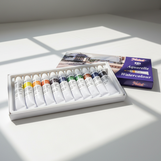 [NB 12W] ensemble de 12 tubes d'aquarelle de 12 ml + instructions de mélange des couleurs