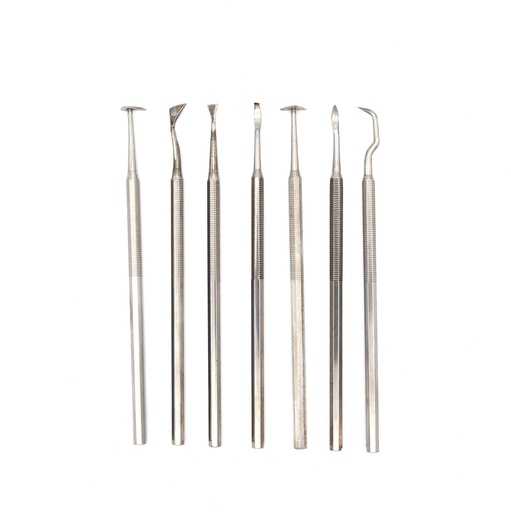 [FC 703-16] Mini outils fins en acier inoxydable - ensemble de 7