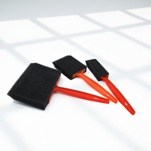 [FC 903F-1] pinceau éponge noire - pinceau manche plastique 1"