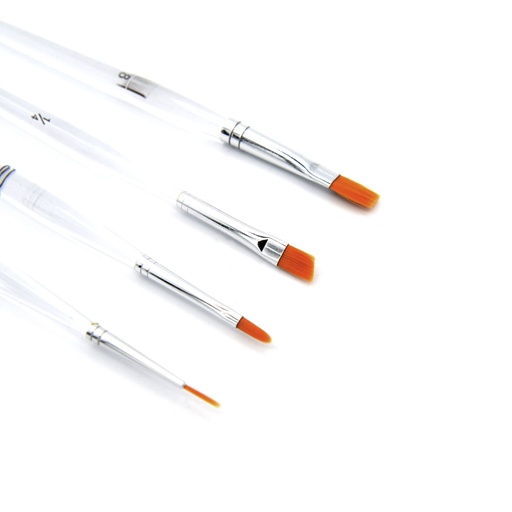 [AT-1] Synthetic Hair Brush  with Transparent Short Handle