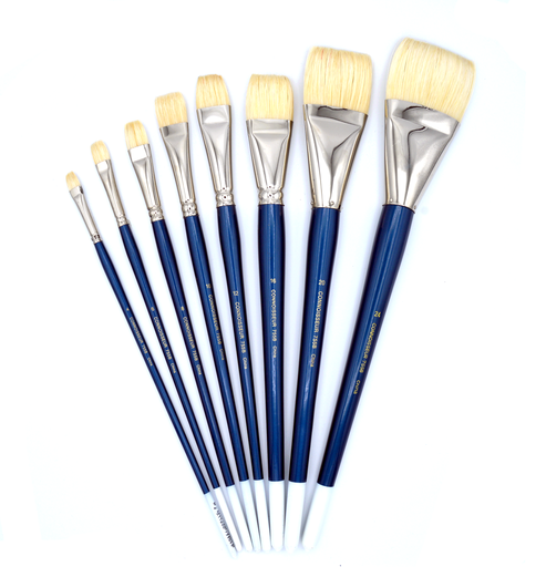 [CN 755B-10] Connoisseur - Hog Bristle Long Handle Brush, Bright #10