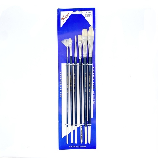 [CN 755R-10] Connoisseur - Hog Bristle Long Handle Brush, Round #10
