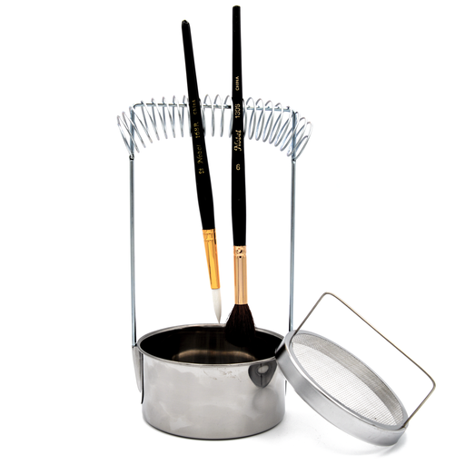 [FC 405-2] Aluminium Brush Washer & Holder With Sieve