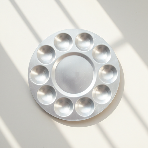 [FC 406-2] Palette en aluminium, avec 10 puits - 6,5" de diamètre