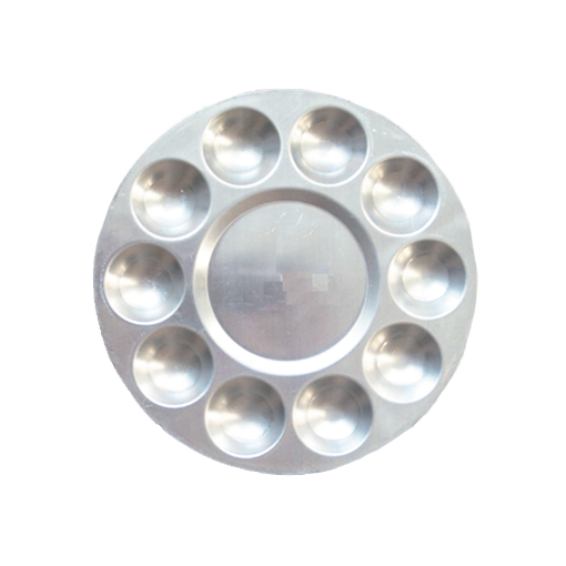 [FC 406-2] Palette en aluminium, avec 10 puits - 6,5" de diamètre