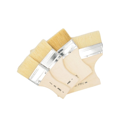 [FC 7281-2] Eterna pinceau en poils de porc blanc avec manche long - Plat 2"