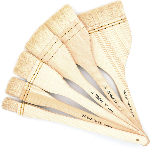 [FC 766-3] Pure Goat Tail Hair Hake Brush - 3"