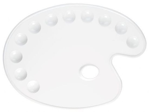 [FC 404-16] 11-Well Plastic Palette - Oval 10.5" x 14"