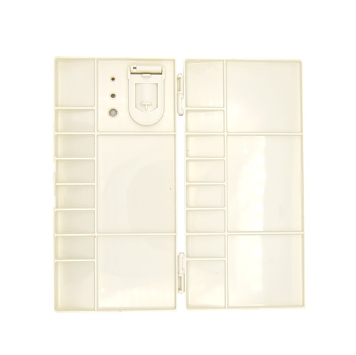 [FC 404-9408] Folding Palette Box with 16 Wells (Large And Small Rectangular) -  8" x 8" (When Open)