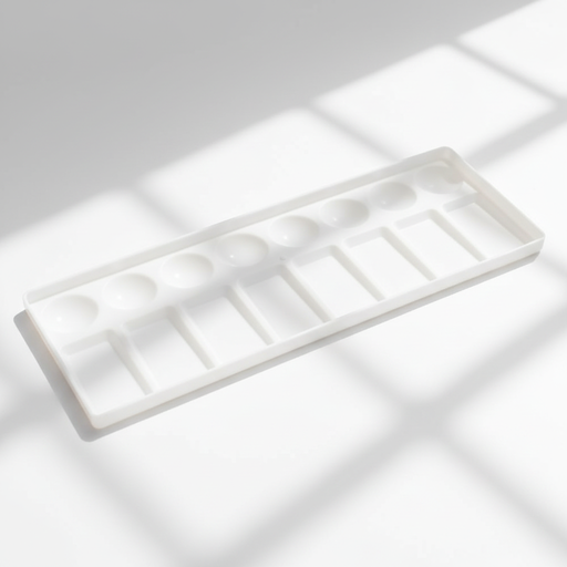 [FC 404-90] Palette rectangulaire en plastique à 10 puits (5 puits, 5 inclinaisons)