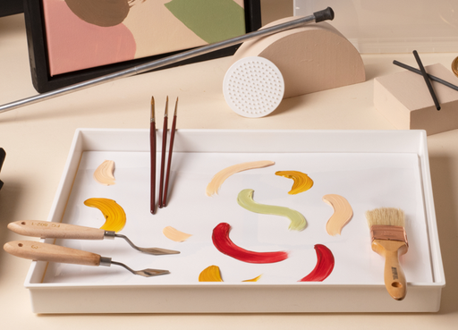[FC 404-912LP] Fresh Paint Palette - Air Tight Seal Cover + 9" x 12" Disposable Palette (50 Sheets)
