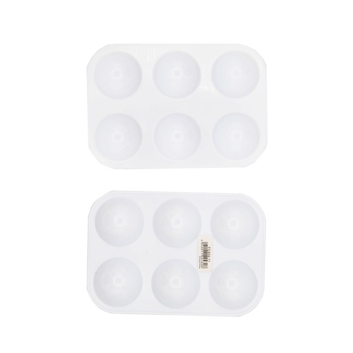 [FC 404-11] Palette en plastique rectangulaire économique à 6 puits, 3" x 6''