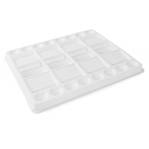 [FC 404-28] Plateau Palette 28 Puits Avec Couvercle Transparent