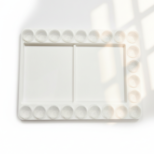 [FC 404-50] 12" x 16" Palette With Large Mixing Area And 22 Slots + 22 Seal-Cups