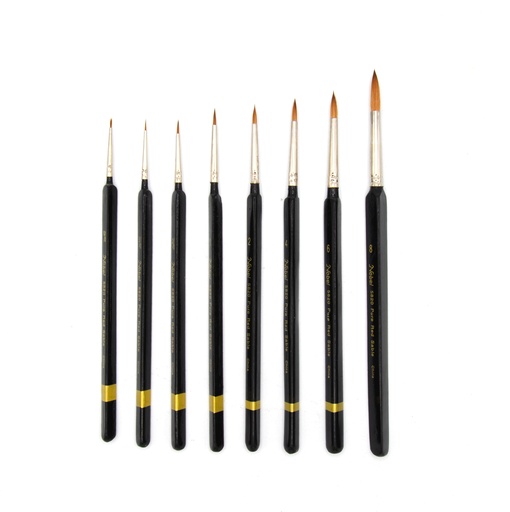 [FC 5820R-2] Pure Sable Hair Brush with Triangular Short Handle - #2