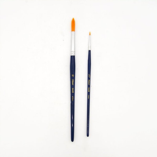[NB 166R-8] Golden  Synthetic Short Handle Brush - Round #8