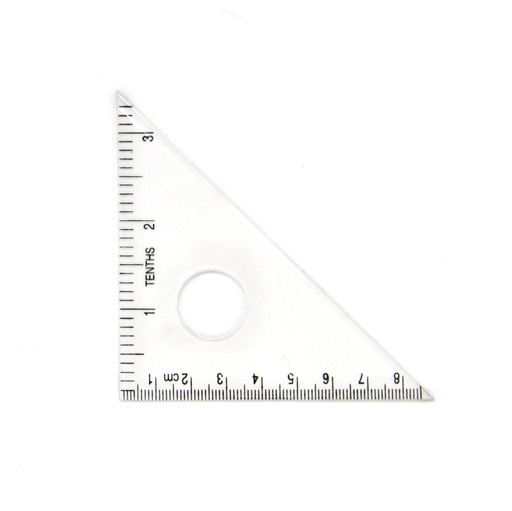 [FC 313-459] Règle Carrée Triangle - 3" / 8.5Cm