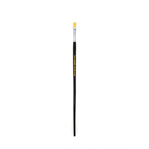 [FC 624-2] Eterna - White Hog Bristle Brush with Short Black Handle - Flat #2