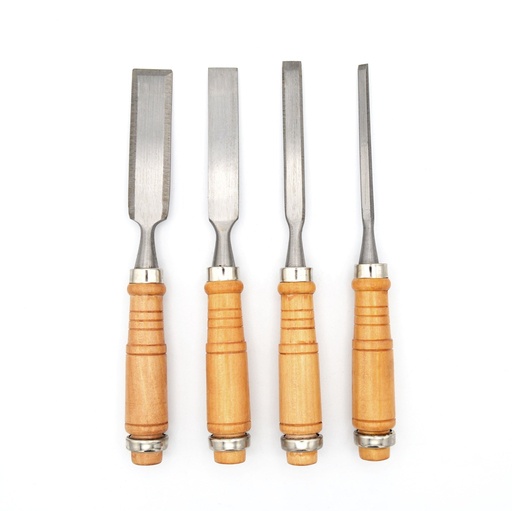 [FC 400-108] Couteaux à bois à lame large - ensemble de 4