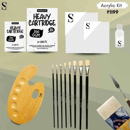 Stationerie Artists’ Acrylic Painting Kit Combo
