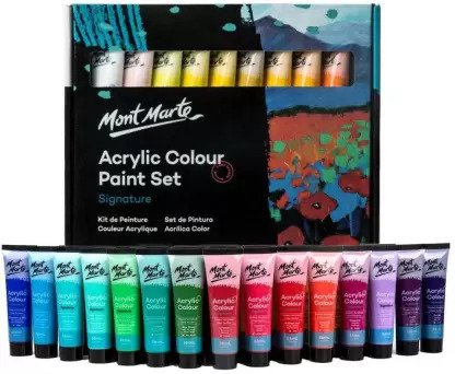 Mont Marte Acrylic Colour Paint Set Signature 36pc x 36ml (Set of 36, Multicolor)