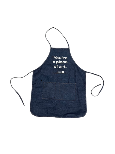[FC 883-102C] "You're a Piece of Art" Jean Apron with Pockets