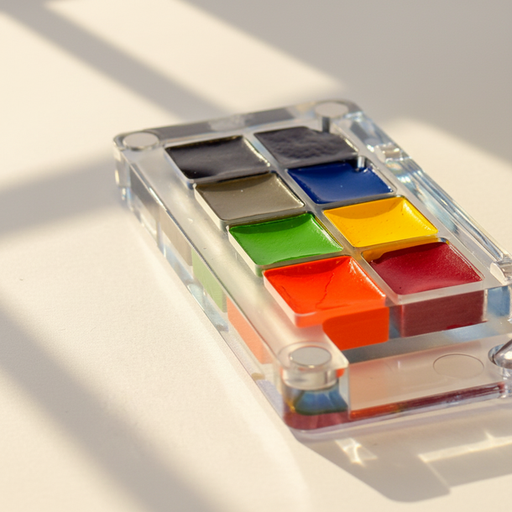 [NB 8WM-R] Mini High Pigment Watercolor Paints (8 colors) Keychain - Regular 