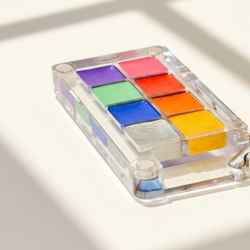 [NB 8WM-M] Mini High Pigment Watercolor Paints (8 colors) Keychain - Metallic