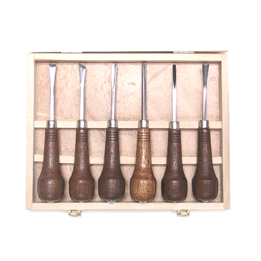[FC 400-166] Ciseaux à découper Palm Grip avec boîte en bois - ensemble de 6