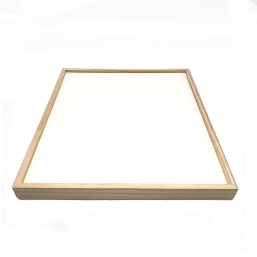 [FC M1010W] Regular Pro Liquid Art Gallery Panel with Raised Lip for Pouring Paints - 10" x 10" x 0.75"