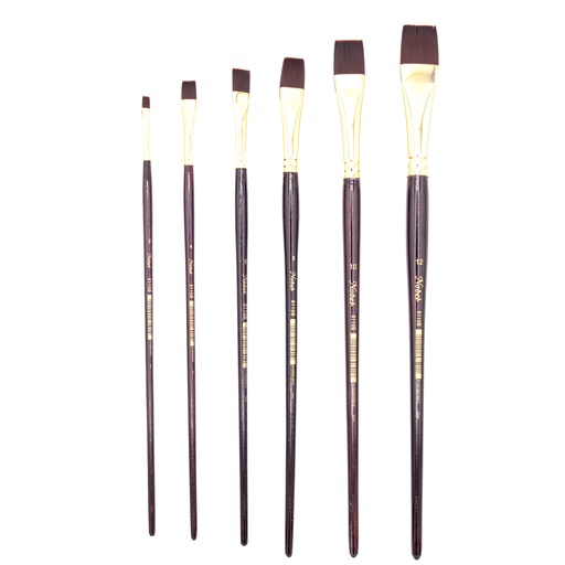 [NB 8110B-12] Twilight - Interlon Brown Synthetic Hair Brush - Bright #12