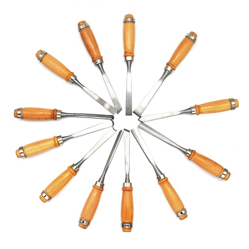 [FC 400-129] Couteaux De Sculpture Sur Bois - Ensemble De 12