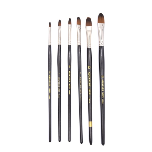 [AQ 169FI-4] Aquaflex - Brown Synthetic Brush, Filbert, #4