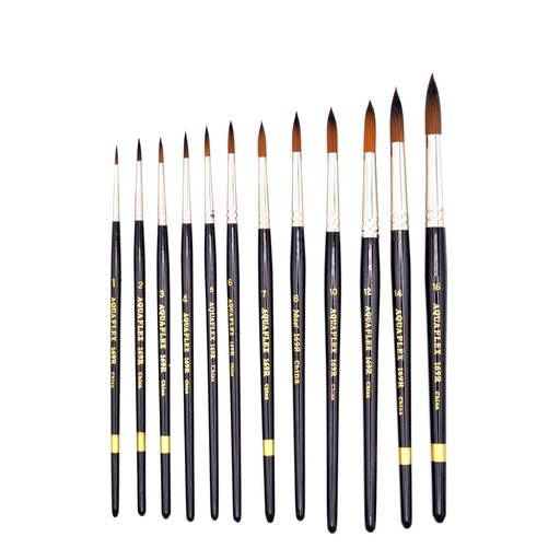 [AQ 169R-10/0] Aquaflex - Brown Synthetic Brush, Round, #10/0