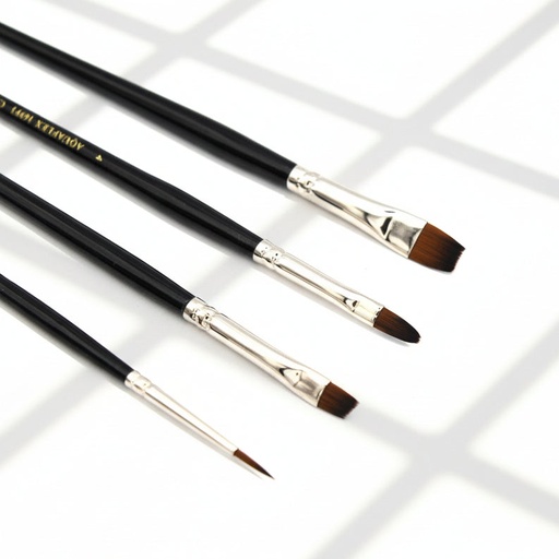 [AQ 169R-20/0] Aquaflex - Brown Synthetic Brush, Round, #20/0