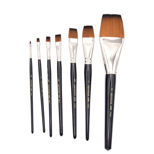 [AQ 169B-1/2] Aquaflex - Brown Synthetic Brush, Bright, 1/2"
