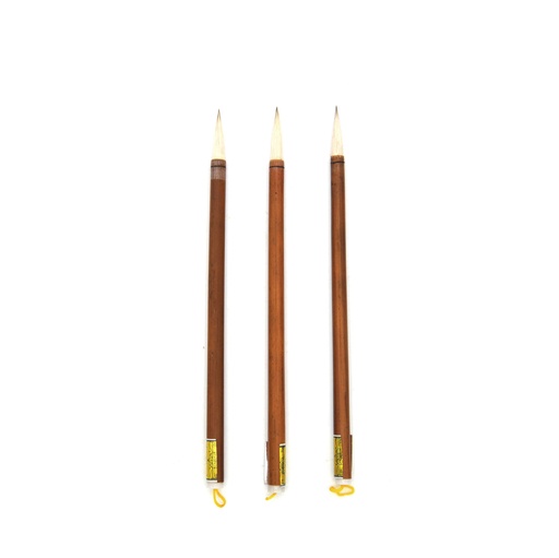 [NB 115-S3] Goat Hair Bamboo Brush (Bai Yun) - Set Of 3